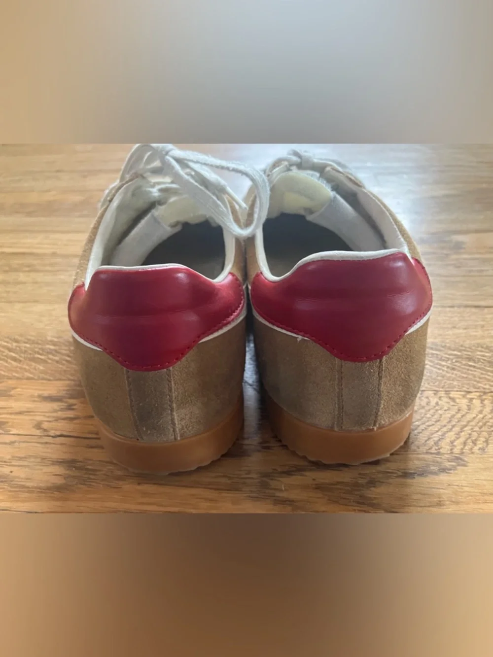 Gola Elan Suede Sneaker Tan Red 10 - Picture 4 of 6